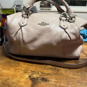Coach Women's Beige Leather Satchel